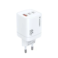 Wozinsky CGWCW 65W GaN sieninis įkroviklis USB-A / 2 x USB-C - baltas