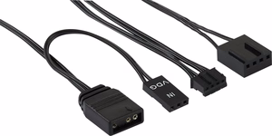 Aerocool DUO12PRO rinkinys 3x ventiliatorius 12 cm ARGB LED Dual Ring antivibraciniai 6 kontaktai juodas