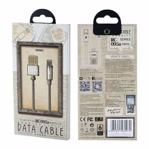 USB laidas Remax RC-095i rudas Lightning 100cm (su nuimamu magnetiniu jungtuku)