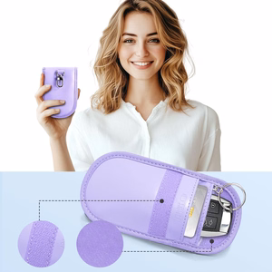 Tech-Protect KLR100 automobilio raktų dėklas su RFID apsauga - violetinis
