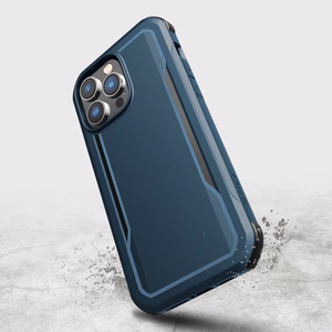 Raptic X-Doria Fort dėklas iPhone 14 Pro Max su Magnetine šarvuota mėlyna danga