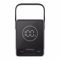 "Cuktech Powerbank" 300W 40000mAh su belaidžiu įkrovimu 2x USB-C + 2x USB-A - juoda