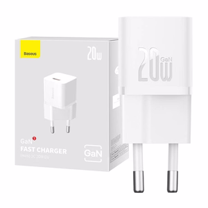 Mini sieninis įkroviklis Baseus GaN5 20W (baltas)
