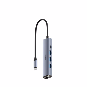 Cudy UH605 sąsajos šakotuvas USB 3.2 Gen 1 (3.1 Gen 1) Type-C 5000 Mbit/s pilkas, sidabrinis
