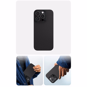 Benks Magnetinis Armor Air Kevlar dėklas telefonui iPhone 15 Plus su metaliniu rėmu 600D (m) - juodas