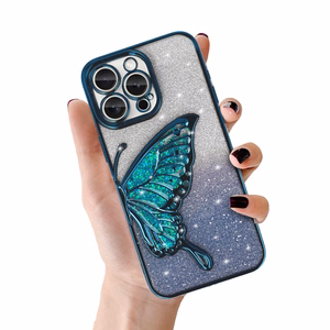 Tel Protect Butterfly vandens dėklas telefonui Iphone 14 Pro mėlynas