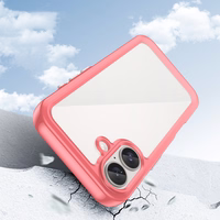 Outer Space dėklas telefonui su geliniu rėmeliu iPhone 16 - raudonas