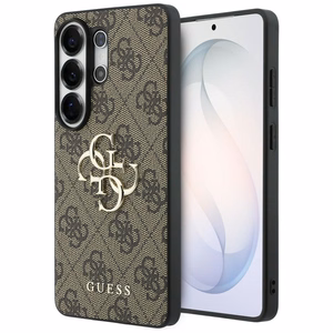 Guess dėklas 4G Big Metal Logo for Samsung Galaxy S26 Ultra rudas