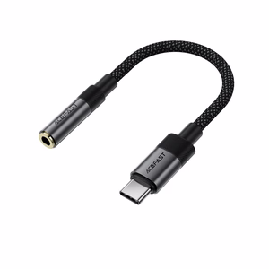 Acefast J12 USB-C į 3.5mm mini jack adapteris - juodas