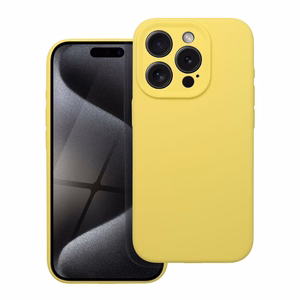 Dėklas telefonui silikoninis 2mm IPHONE 16e (SE 4 2025) citrininis