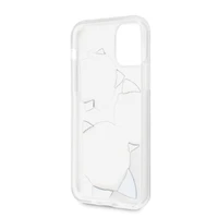 Guess GUHCN58ROSTRT iPhone 11 Pro skaidrus kietas dėklas Gėlių troškimas rožinė ir balta rožė