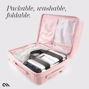 Case-Mate Mini Travel Tote Bag vandeniui atsparus kelioninis krepšys per petį, Silver Chrome