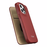 iCarer CE Premium odinis folio dėklas iPhone 14 Pro Max magnetinis atverčiamas dėklas MagSafe raudona