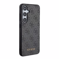 Guess 4G Metal Gold Logo dėklas telefonui Samsung Galaxy A35 - juodas