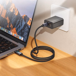 Kabelis USB C į USB C Hoco 3A 60W su skaitmenine indikacija 1 m X112 juodas