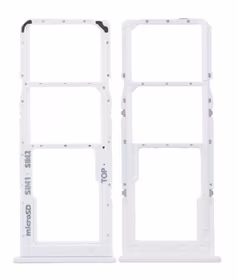 SIM kortelės laikiklis Samsung A125 A12/A127 A12S White originalus (service pack)