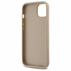 DKNY Quilted Stack Logo dėklas telefonui iPhone 15 Plus - smėlio spalvos