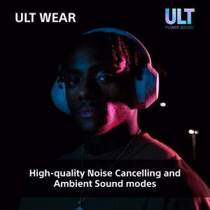 Sony ULT WEAR – belaidės Bluetooth ausinės su ULT POWER SOUND, giliais bosais, triukšmo slopinimu, iki 30 val. baterija