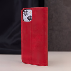 Išmanusis Suede dėklas for Samsung Galaxy A17 4G / A17 5G / A26 5G raudonas