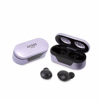 Guess GUTWST31EU TWS Bluetooth ausinės + įkrovimo stotelė violetinės/violetinės