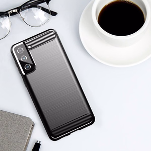 Anglies dėklas lankstus dangtelis TPU dėklas Samsung Galaxy S21+ 5G (S21 Plus 5G) mėlynas