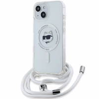 Karl Lagerfeld IML Choupette Head & Cord Magnetinis dėklas iPhone 14 / 13 / 15 - skaidrus