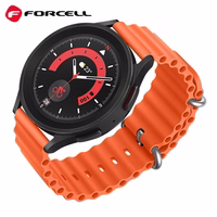 FORCELL F-DESIGN FS01 dirželis SAMSUNG laikrodžiui 22 mm oranžinis