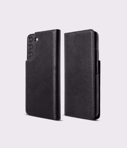 Ringke Folio Signature atverčiamas odinis dėklas Samsung Galaxy S22 + (S22 Plus) juodas (FSS118R262)