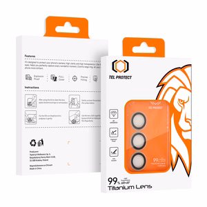 Apsauginis stiklas Tel Protect Titanium Lens 99% AR ant kameros Samsung Galaxy S23 skaidrus (3 lęšiai)