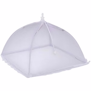 Sulankstomas tinklinis maisto gaubtas Alpina, 35 × 35 × 22 cm, violetinis