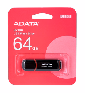 ADATA 64GB DashDrive UV150 USB atmintukas USB A tipo 3.2 Gen 1 (3.1 Gen 1) Juoda