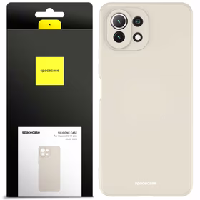 Spacecase silikoninis dėklas Xiaomi Mi 11 Lite kaulo spalvos