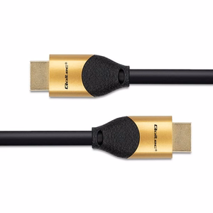Qoltec 50355 – HDMI 2.1 Ultra High Speed laidas, 8K 60 Hz, 28 AWG, auksinis, 2 m