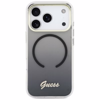 GUESS dėklas for IPHONE 17 Pro suderinamas su MagSafe GUHMP17L5HTGMCSK (IML Gradient Script Metal) juodas