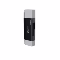 Devia kortelių skaitytuvas 2in1 EL240 USB/USB-C 3.0 juodas