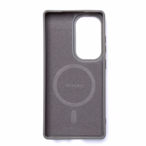 Wozinsky Anglies pluošto dėklas telefonui Samsung Galaxy S25 su MagSafe – pilkas