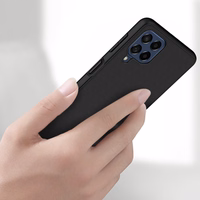 Nillkin Tekstūrinis dėklas patvarus sustiprintas dėklas su geliniu rėmu ir nailonine nugarėle Samsung Galaxy M53 5G juodas