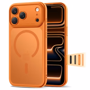 Tech-Protect Magpeak MagSafe CC dėklas iPhone 17 Pro oranžinis
