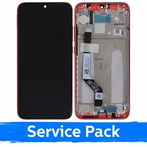 Ekranas skirtas Xiaomi Redmi Note 7 (Note 7 Pro) su rėmeliu / Nebula Red / (Service Pack)