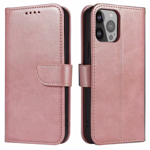 Magnetinis dėklas su atverčiamu dangteliu Samsung Galaxy S24 FE - rožinis