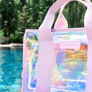 Case-Mate Mini Travel Tote Bag vandeniui atsparus krepšys per petį, Soap Bubble