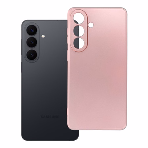 Metalinės išvaizdos dėklas telefonui SAMSUNG S26 Plus rožinis