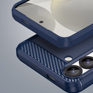 Carbon dėklas telefonui iPhone 16e - mėlynas