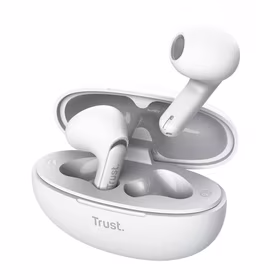 Trust Yavi - belaidis Earbuds Bluetooth TWS with Charging dėklas & ENC (baltas)