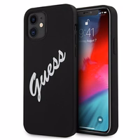 Guess GUHCP12SLSVSBW iPhone 12 mini 5.4" juodas ir baltas kietas dėklas Silikoninis Vintage
