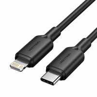 USB-C į Lightning kabelis 3A 480Mbps 1m JUODAS