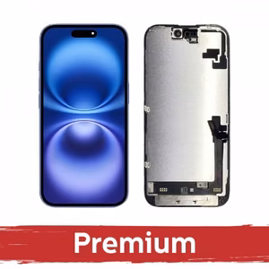 LCD ekranas suderinamas su iPhone 16 juodas (Hard OLED / Premium) /*Removable IC*/