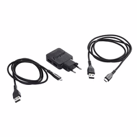 Energizer HardCase - 2x USB-A 12W mains įkroviklis + USB-C & Micro USB laidas (juodas)