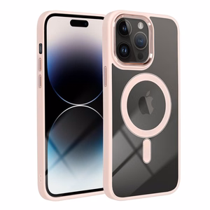 COLOR EDGE MAG COVER dėklas telefonui suderinamas su Magnetiniu IPHONE 12 / 12 Pro rožinė