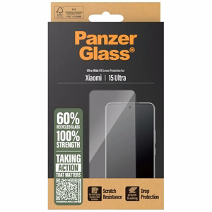 PanzerGlass itin platus grūdintas stiklas su juodu rėmeliu Xiaomi 15 Ultra